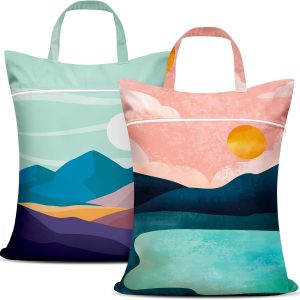 2 Pcs Large Travel Laundry Bags - Waterproof with Handle, Washable Dirty Clothes Bags for Travel, Wet/Dry, Gym, Swimming Pool & College Dorm