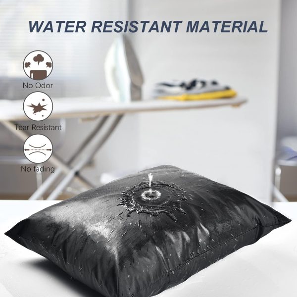Travel Laundry Bags 2 Pack Wet Bag for Swimsuit and Towels Waterproof Wet Dry Bag 16 x 20 inch Dirty Clothes Gym Laundry Bags with Handle for Beach Swimming Workout Yoga Black - Image 2